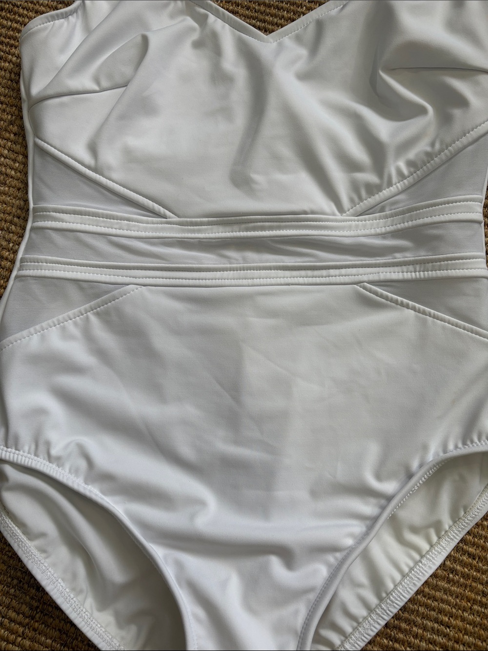 Miraclesuit White Girls One-Piece Swim Suit with Contour Seams - Picture 2 of 11